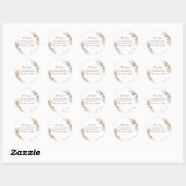 Sticker rond Mariage Floral (Feuille)