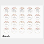 Sticker rond Mariage Floral (Feuille)