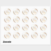 Sticker rond Mariage Floral (Feuille)