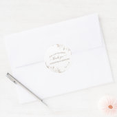 Sticker rond Mariage Floral (Enveloppe)