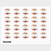 Sticker Rond Mariage floral automne (Feuille)