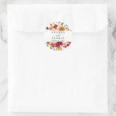 Sticker Rond Mariage floral automne (Sac)