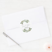 Sticker Rond Mariage floral blanc Magnolia (Enveloppe)