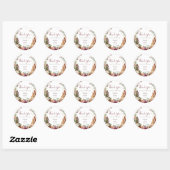 Sticker Rond Mariage floral d'automne (Feuille)