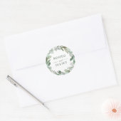 Sticker Rond Mariage Floral de Jardin d'Été (Enveloppe)