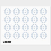 Sticker Rond Mariage Floral de la Renaissance (Feuille)