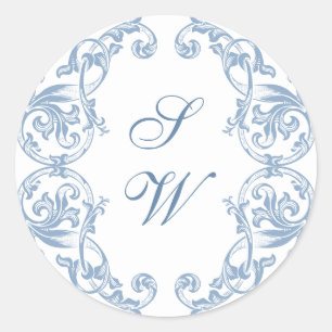 Sticker Rond Mariage Floral de la Renaissance