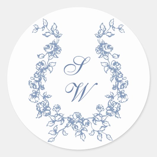 Sticker Rond Mariage Floral de la Renaissance (Devant)