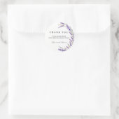 Sticker Rond Mariage floral de lavande rustique (Sac)