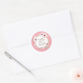 Sticker Rond Mariage floral de printemps moderne. Merci. (Enveloppe)
