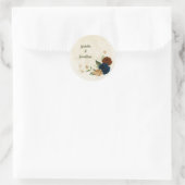 Sticker Rond mariage floral de terre cuite (Sac)