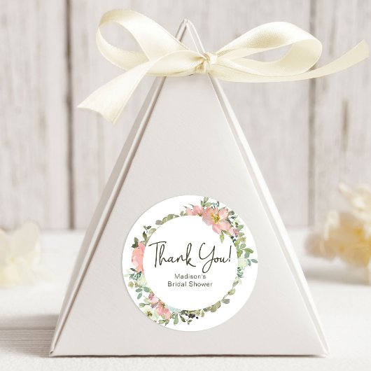 Sticker Rond Mariage floral d'oeillet et de bleuissement