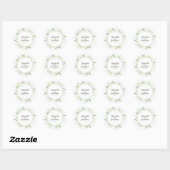 Sticker Rond Mariage floral élégant d'aquarelle blanche et (Feuille)