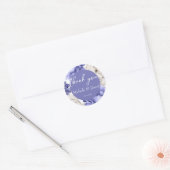 Sticker Rond Mariage Floral Peony Blanc Et Bleu (Enveloppe)