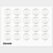 Sticker Rond Mariage floral Sage et Lilac Favoriser (Feuille)