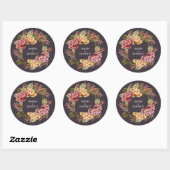 Sticker Rond Mariage floral spectaculaire (Feuille)