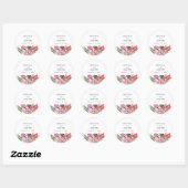 Sticker Rond Mariage floral tropical (Feuille)