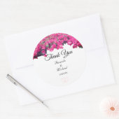 Sticker Rond Mariage floral tropical (Enveloppe)