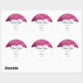 Sticker Rond Mariage floral tropical (Feuille)