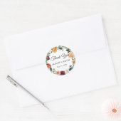 Sticker Rond Mariage Fluvial Bourgogne Favoriser Merci (Enveloppe)