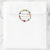 Sticker Rond Mariage Fluvial Bourgogne Favoriser Merci (Sac)