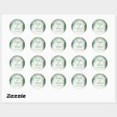 Sticker Rond Mariage forestier enchanté (Feuille)