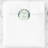 Sticker Rond Mariage forestier enchanté (Sac)