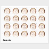 Sticker Rond Mariage forestier enchanté (Feuille)