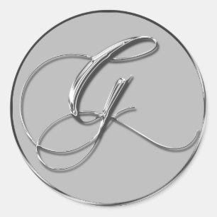 Sticker Rond Mariage Formel Argent Sceau G