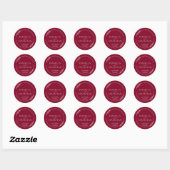Sticker Rond Mariage Formel Bourguignon (Feuille)