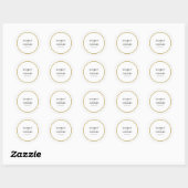 Sticker Rond Mariage Formel Classique Monogramme Noir Or (Feuille)