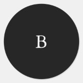 Sticker Rond Mariage Formel Monogramme Classique Intemporel (Devant)