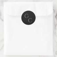 Mariage Formel Vintage Monogramme Noir et Blanc