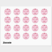 Sticker Rond Mariage funky dessiné à la main Disco (Feuille)