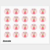 Sticker Rond Mariage Gâteau Enregistrer la date (Feuille)