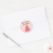 Sticker Rond Mariage Gâteau Enregistrer la date (Enveloppe)