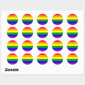Sticker Rond Mariage/Gay pride arc-en-ciel (Feuille)