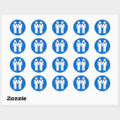 STICKER ROND MARIAGE GAY TOPPER (Feuille)