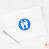 STICKER ROND MARIAGE GAY TOPPER (Enveloppe)