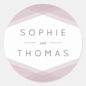 Sticker Rond Mariage géométrique à couche maure (Devant)