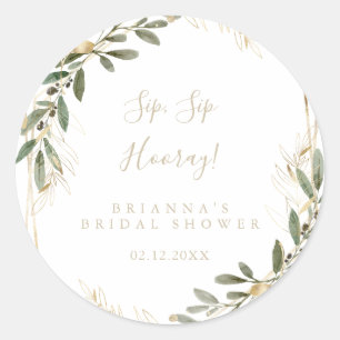Sticker Rond Mariage géométrique Gold Sip Sip Hourra  