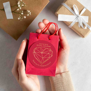 Sticker Rond Mariage géométrique Saint-Valentin Enterrement de 