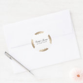 Sticker Rond Mariage géométrique White Gold Gatsby (Enveloppe)
