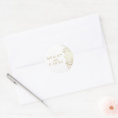 Sticker Rond Mariage Gold Baby's Breath Florals (Enveloppe)