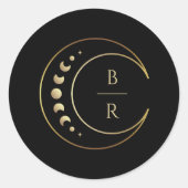Sticker Rond Mariage Gold Moon (Devant)