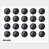Sticker Rond Mariage gothique élégant (Feuille)