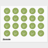 Sticker Rond Mariage Green Chic (Feuille)