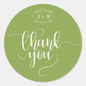 Sticker Rond Mariage Green Chic (Devant)