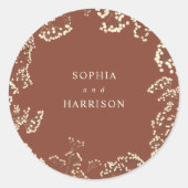 Sticker Rond Mariage Gypsophila Terracotta (Devant)