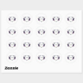Sticker Rond Mariage Halloween (Feuille)
